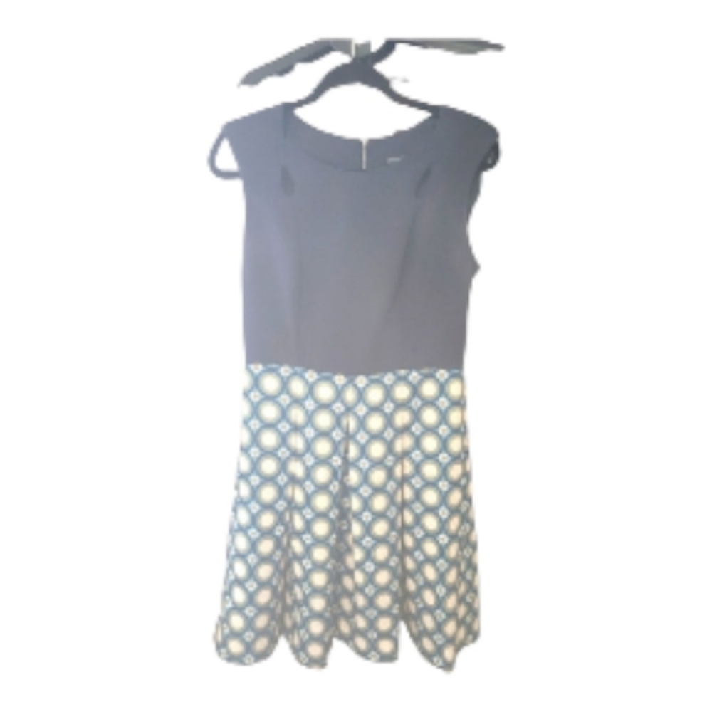 Roz & Ali  Blue A-line Midi Dress